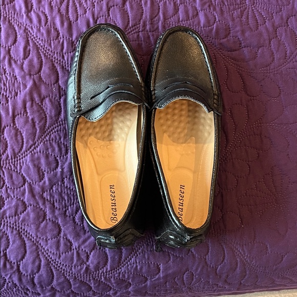 Beauseen Shoes - Black Women's Loafers